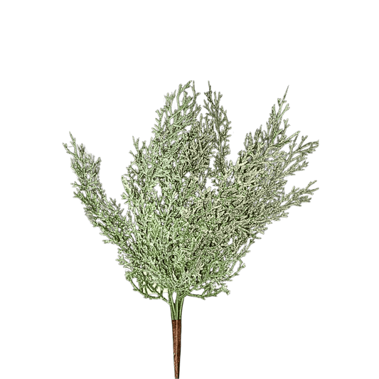 (FLL2486BL) Follaje nevado blanco 40 cm