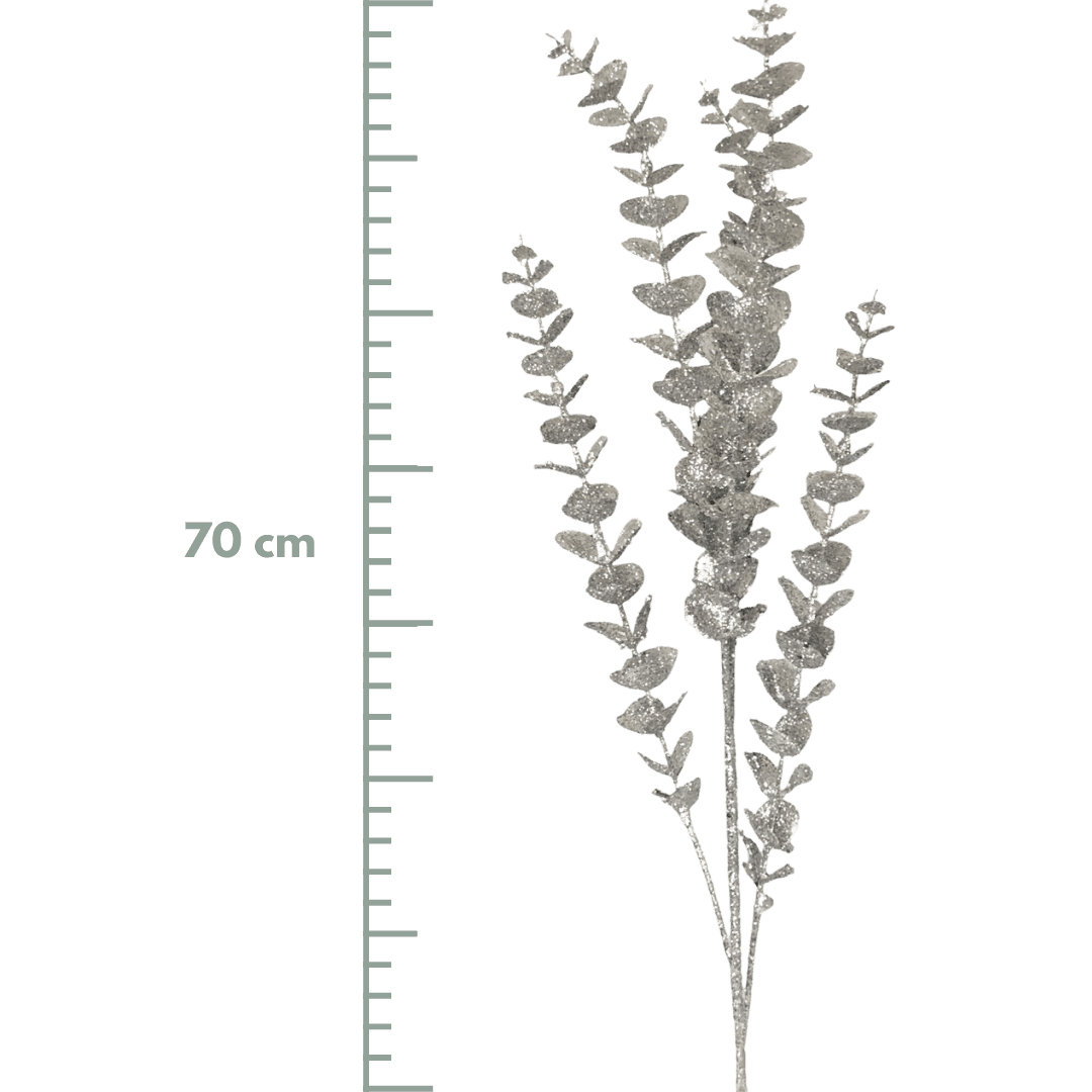 (FLM00195S) Follaje metalico plata 70 cm