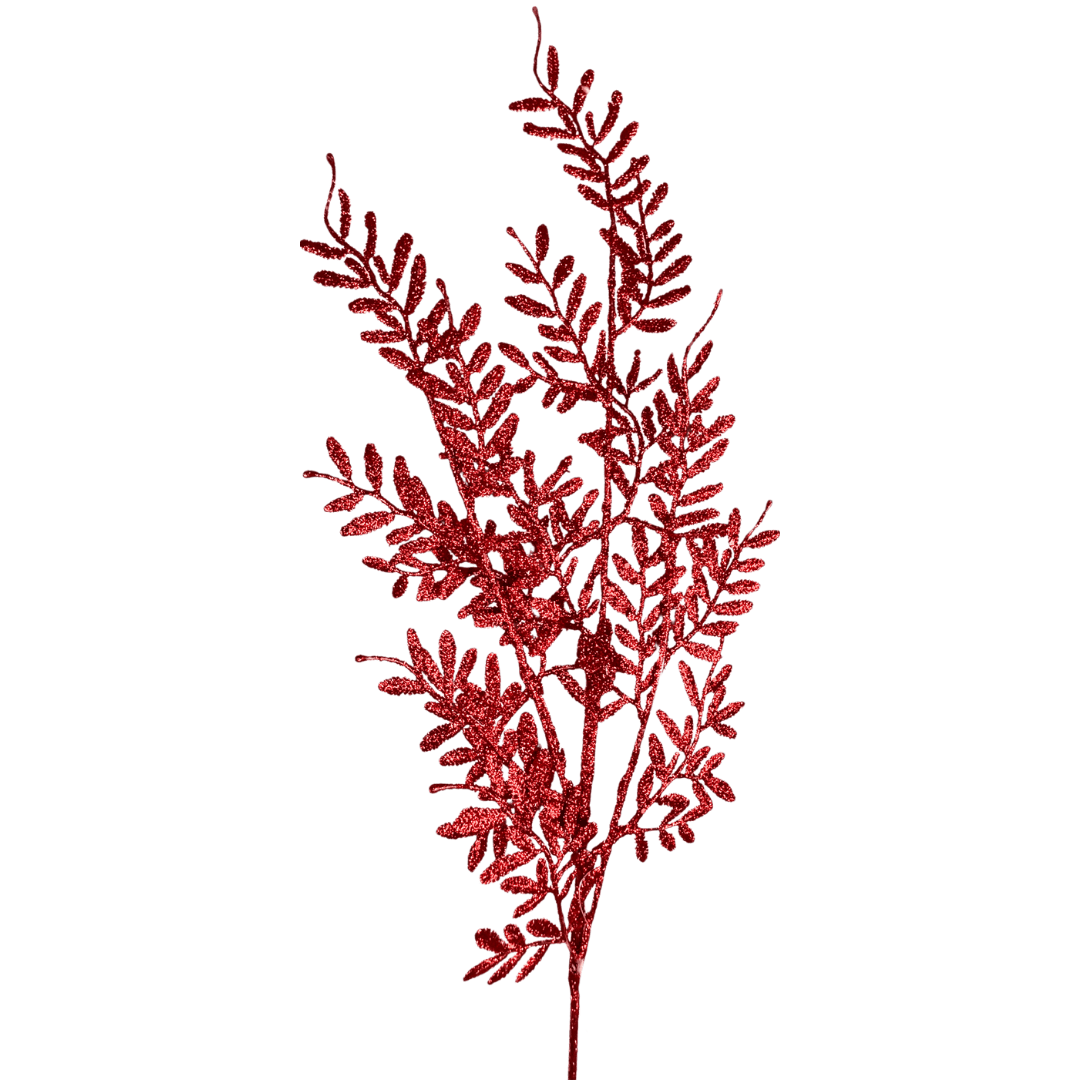 FOLLAJE MINI HOJAS 90CM ROJO
