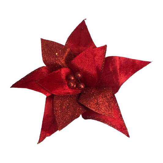 (FLO0841RJ) Nochebuena fina rojo 25 cm x 35 cm