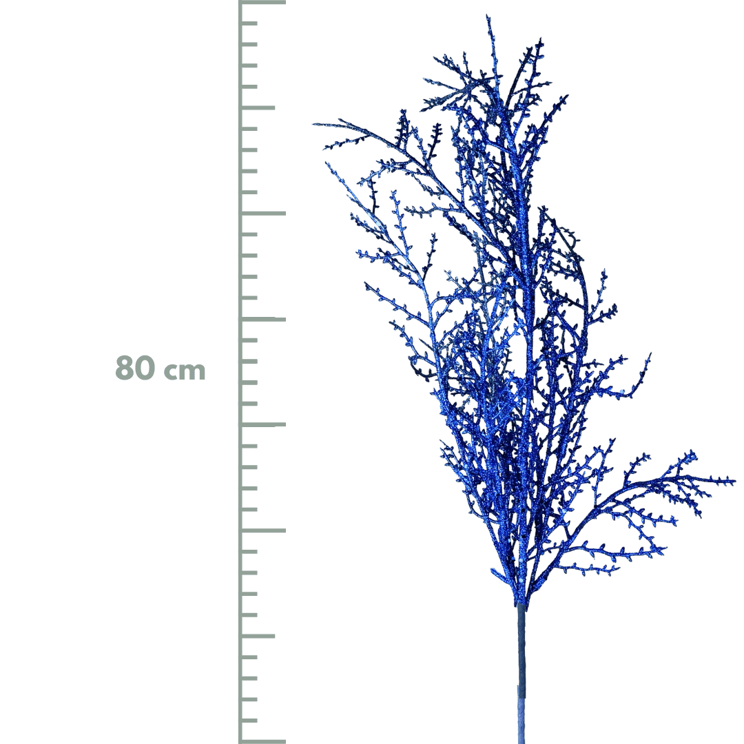 (FLP0003B) Follaje metalico azul 80 cm