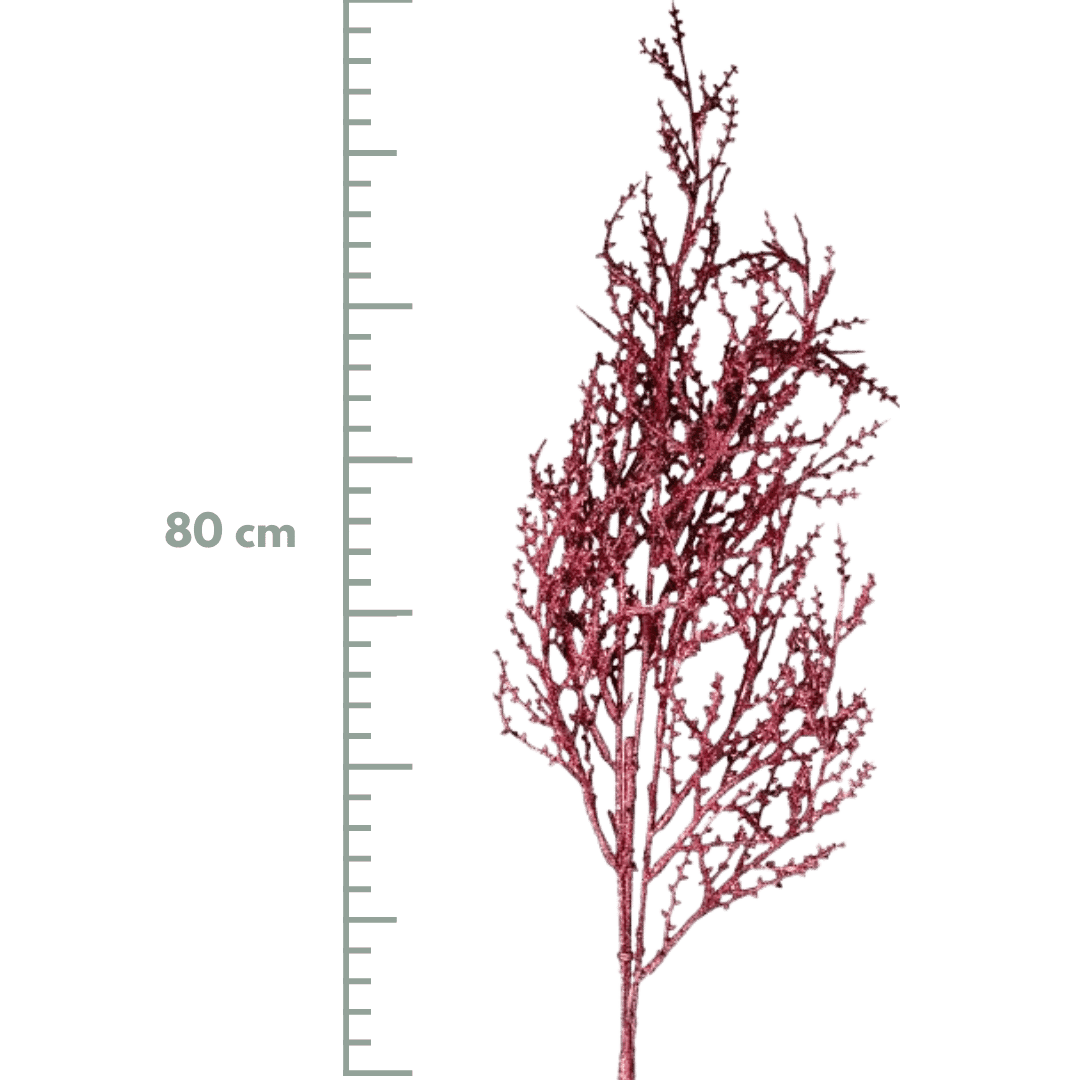 (FLP0003OP) Follaje metalico rosa 80 cm