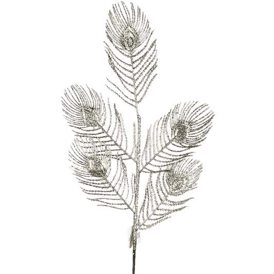(FLP0039CHCR) Follaje pavorreal champage 75 cm