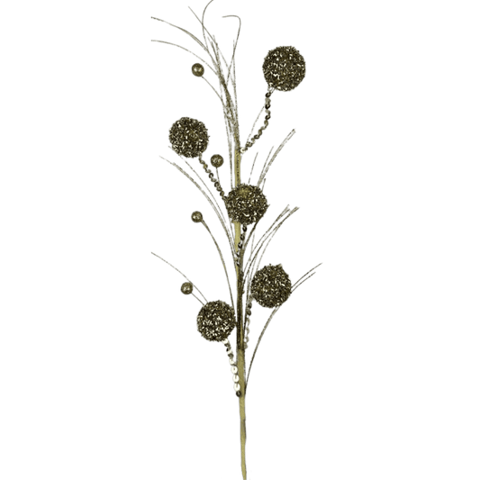 (FLP0047CH) Follaje bolas tinsel champagne 70 cm