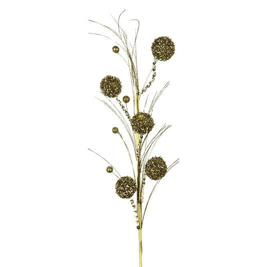 (FLP0047G) Follaje bolas tinsel oro 70 cm