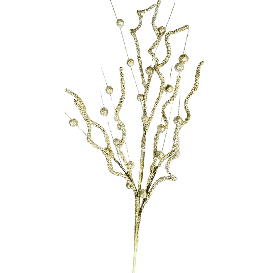 FLP0074CR Follaje curly 85 cm crema