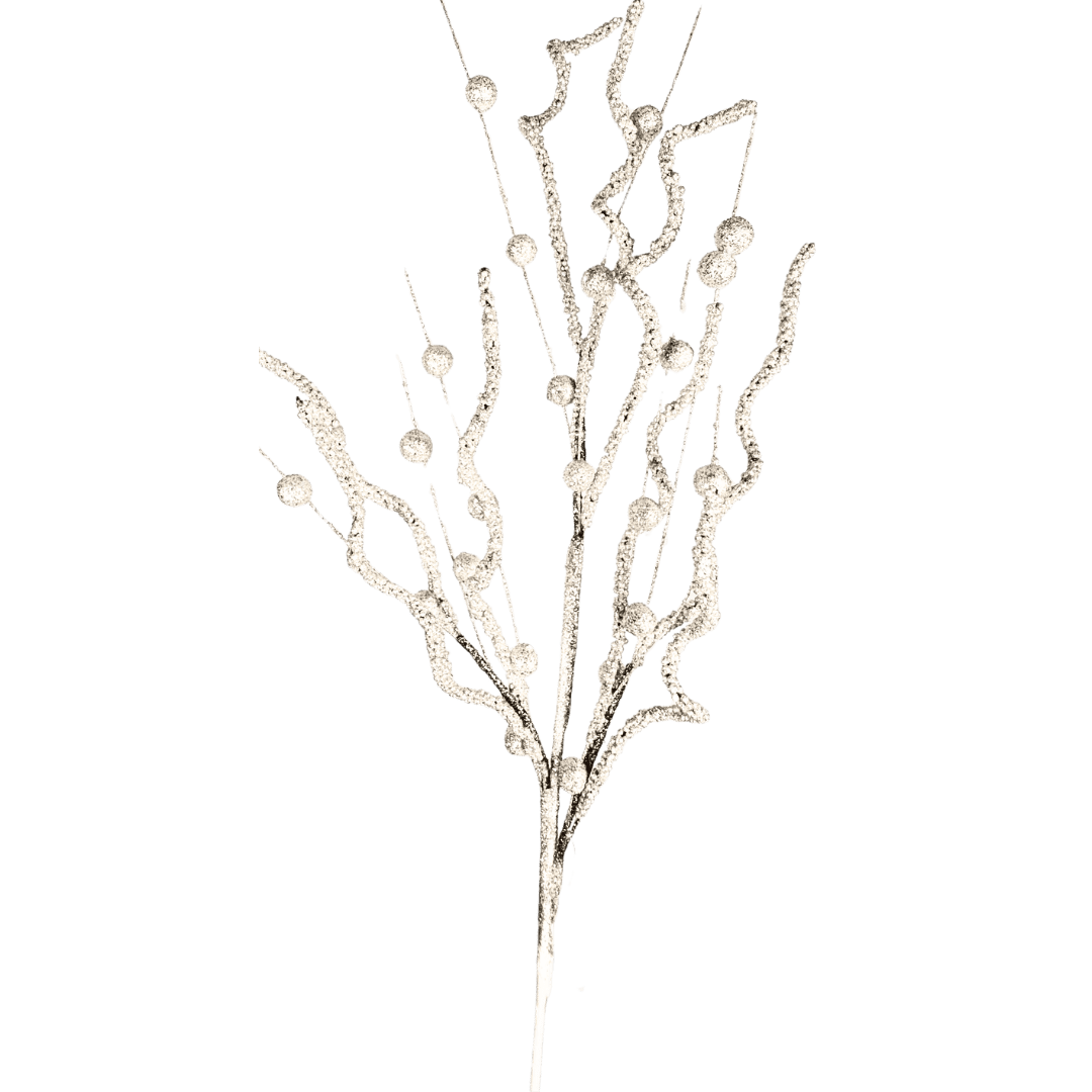 (FLP0074) Follaje curly 85 cm crema/blanco/champagne/plata