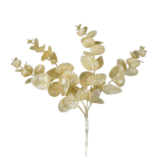 (FLP0081W) Follaje eucalipto metalico 55 cm
