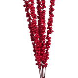 (Flq09132R) Follaje Berries 3 varas 72Cm Rojo