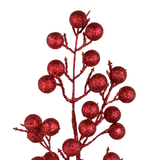 (28927) Follaje Berries Metalicas 73Cm Rojo