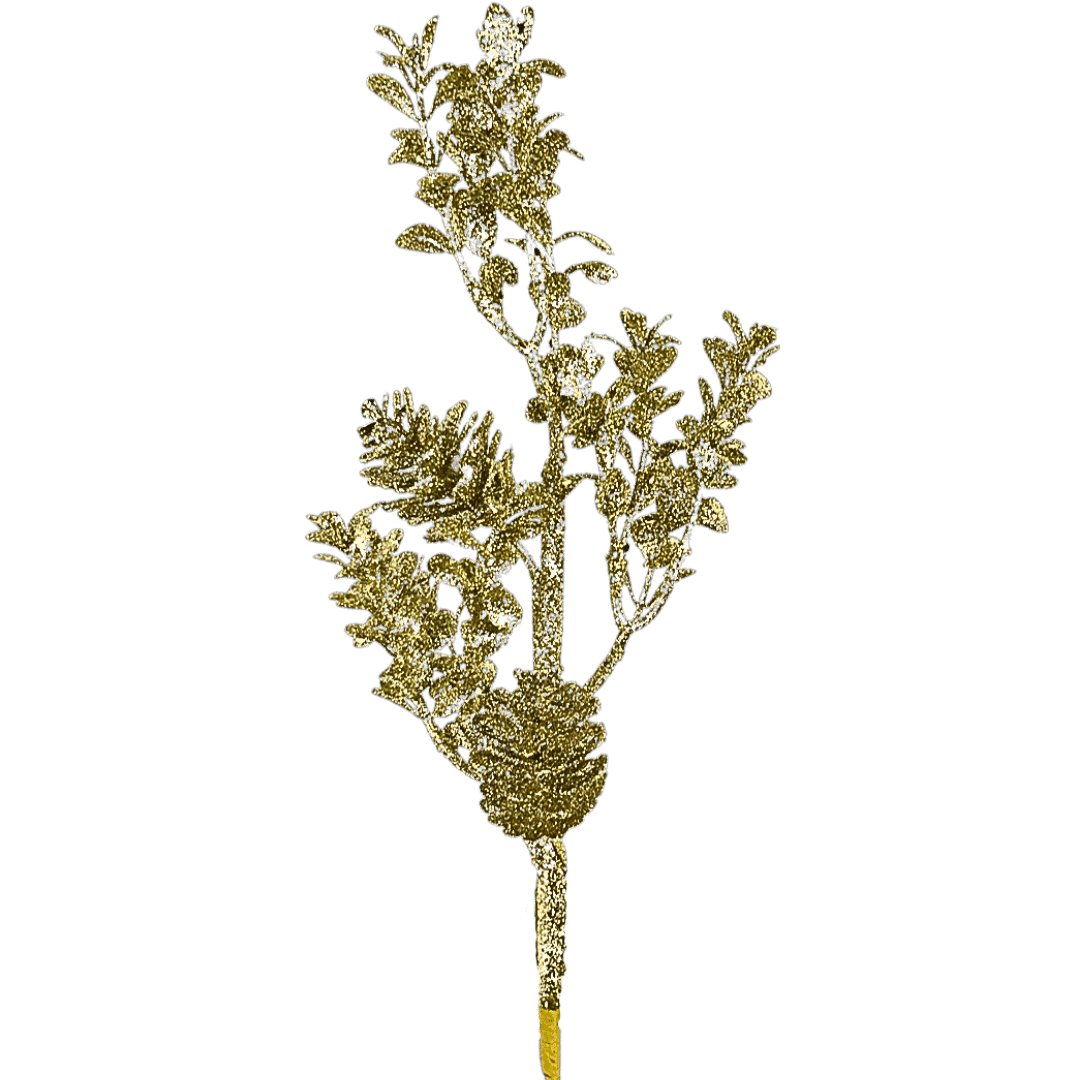 (FLQ09429CH) Follaje metalico champagne 52 cm