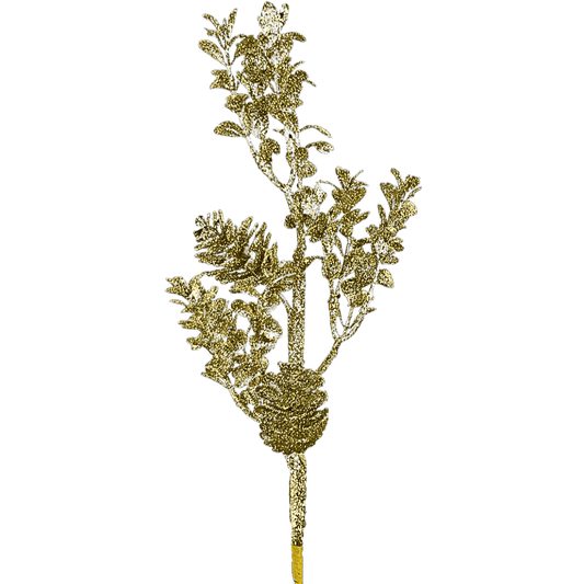 (FLQ09429CH) Follaje metalico champagne 52 cm