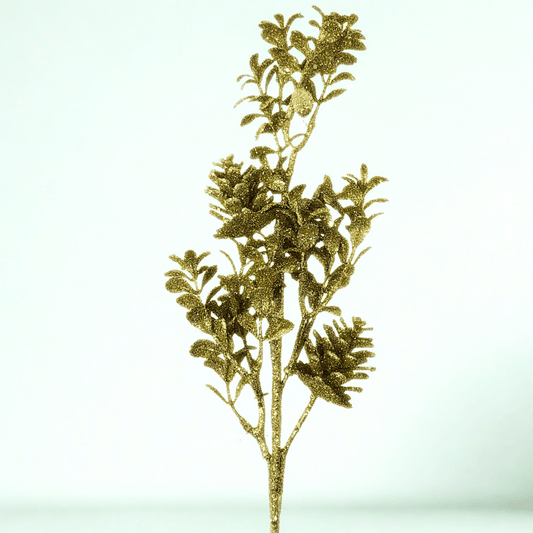 (FLQ09429G) Follaje metalico oro 52 cm