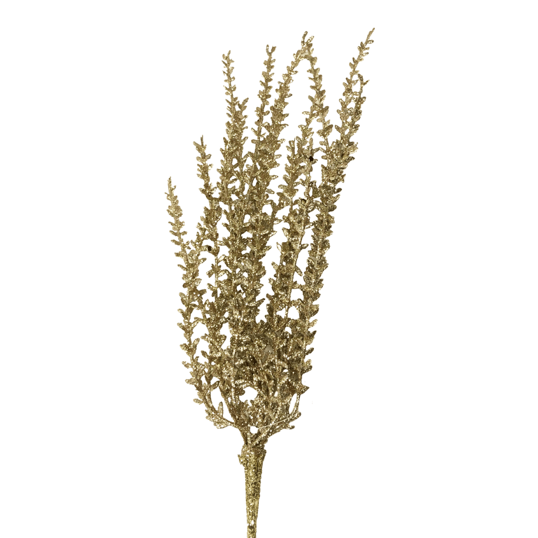 (FLQ09609CH) Follaje caido metalico champagne 56 cm