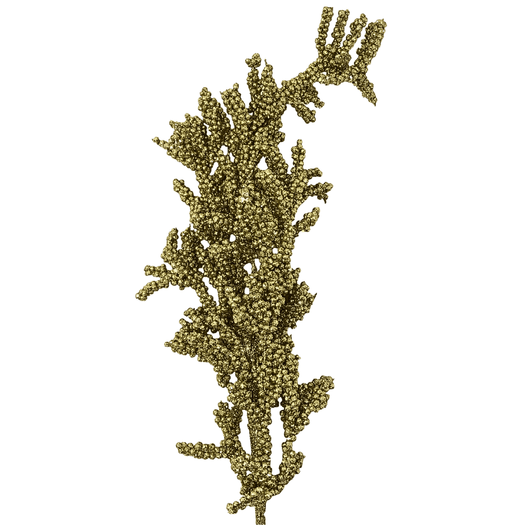 (FLQ09643G) Follaje metalico oro 75 cm
