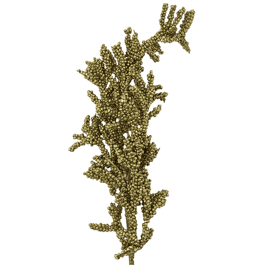 (FLQ09643G) Follaje metalico oro 75 cm