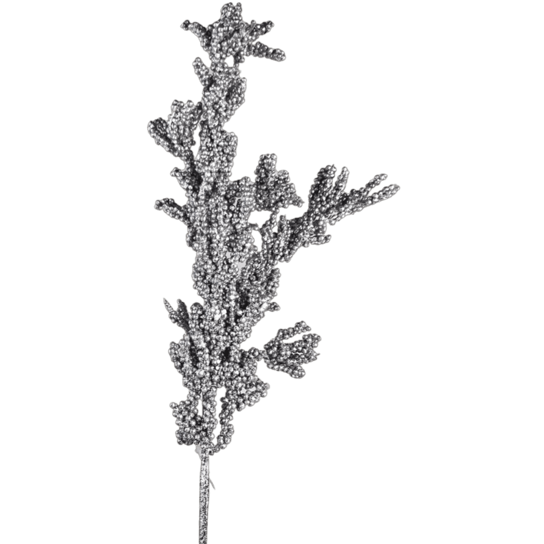 (FLQ09643S) FOLLAJE METALICO 75CM PLATA