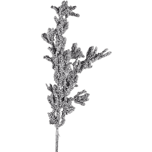 (FLQ09643S) FOLLAJE METALICO 75CM PLATA