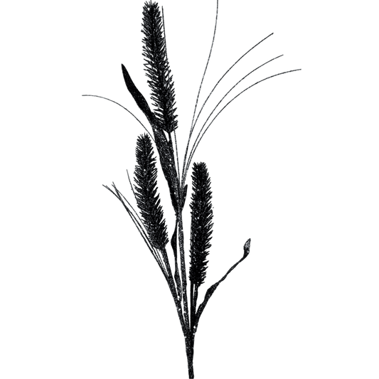 (FLR01007Bk) Follaje escarchado 75 cm negro