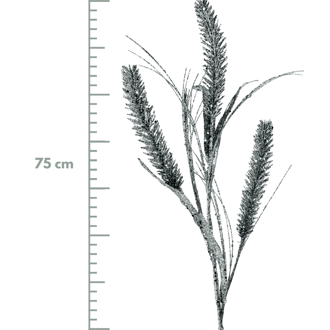 (FLR01007S) Follaje escarchado plata 75 cm