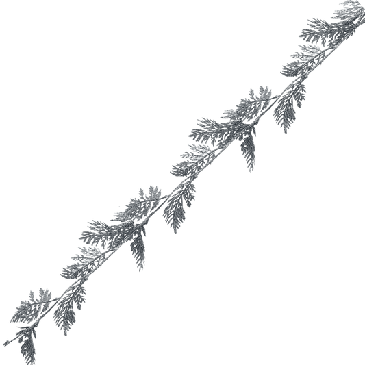 FOLLAJE ESCARCHADO 195 CM PLATA