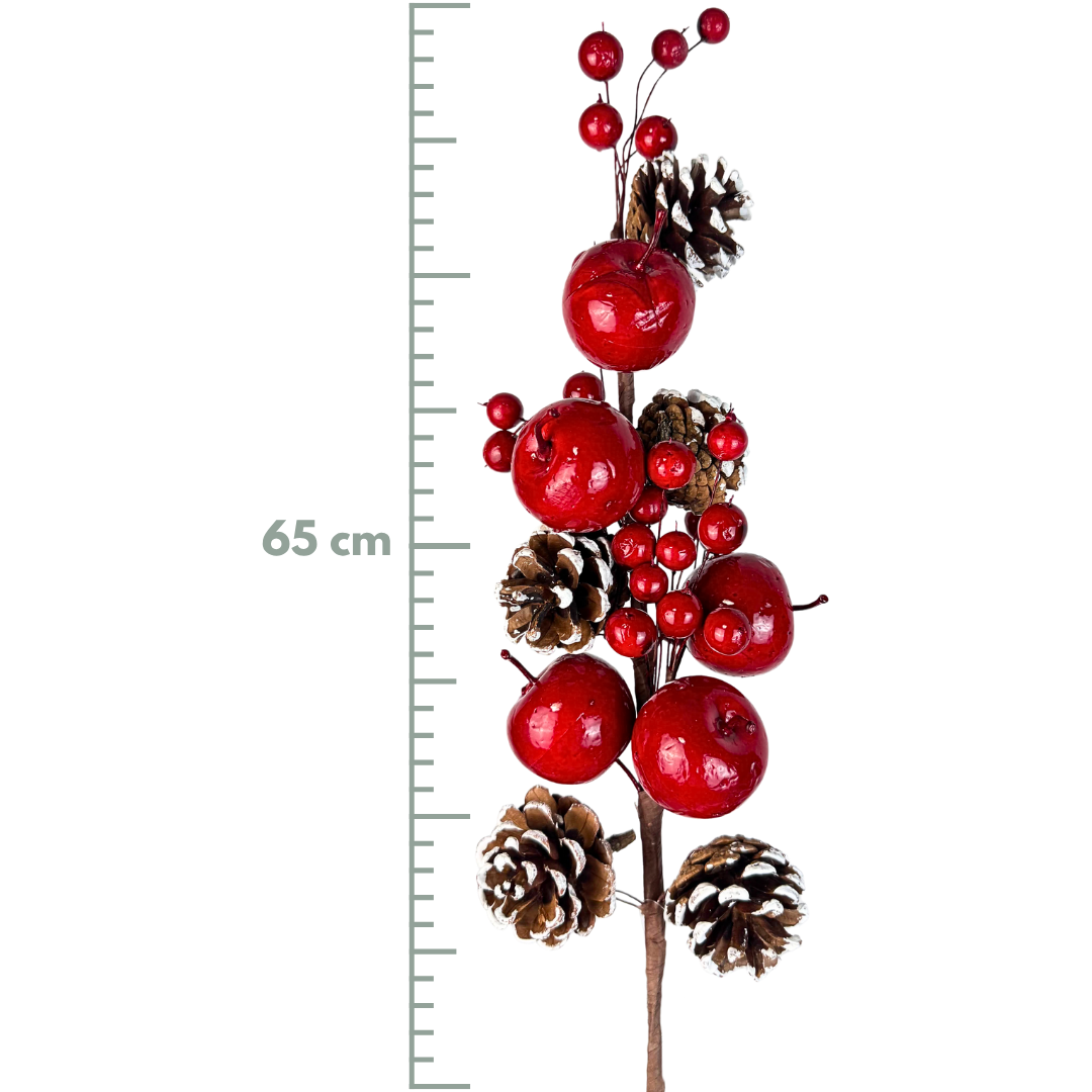 (FLX001304R) Ramo rojo manzanas y piñas