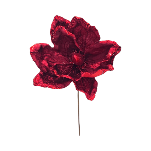 (26033) Flor magnolia 26 cm rojo