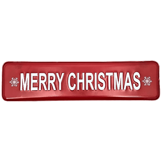 (FMH00009) LETRERO MET MERRY CHRISTMAS 60X15 CM