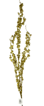 (DTI00425G) Follaje Bolitas Esc 100 Cm Oro