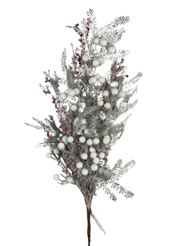 (FLL2167BL) Follaje Berries 74 Cm Blanco