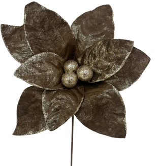 (FLI0079BR) Nochebuena Vintage 30 Cm Cafe
