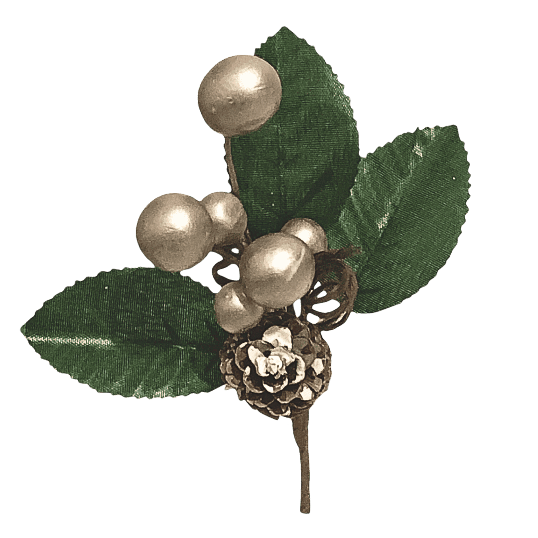 (Fla01449ch) Mini pick perlas 15 cm champagne