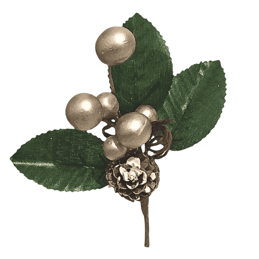 (Fla01449ch) Mini pick perlas 15 cm champagne