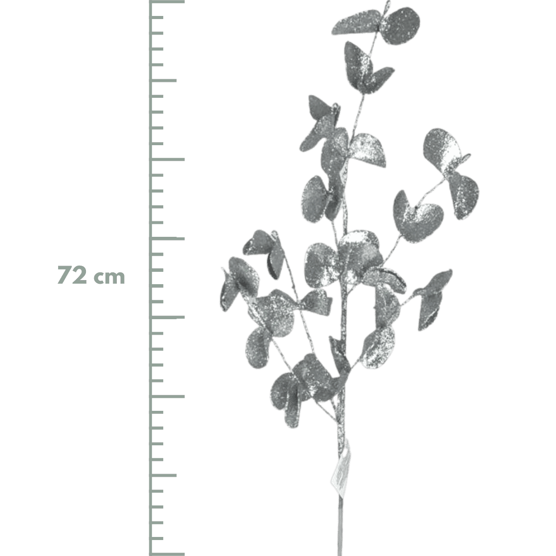 (Flq09530S) Follaje metalico plata 72 cm