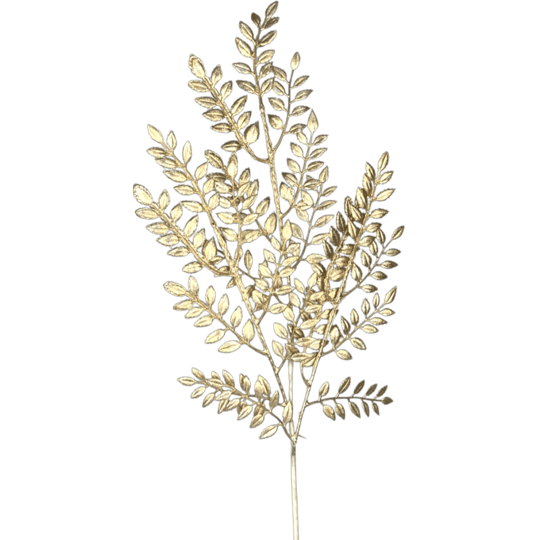(Flx00728Ch) Follaje hoja mate champaña 88 cm