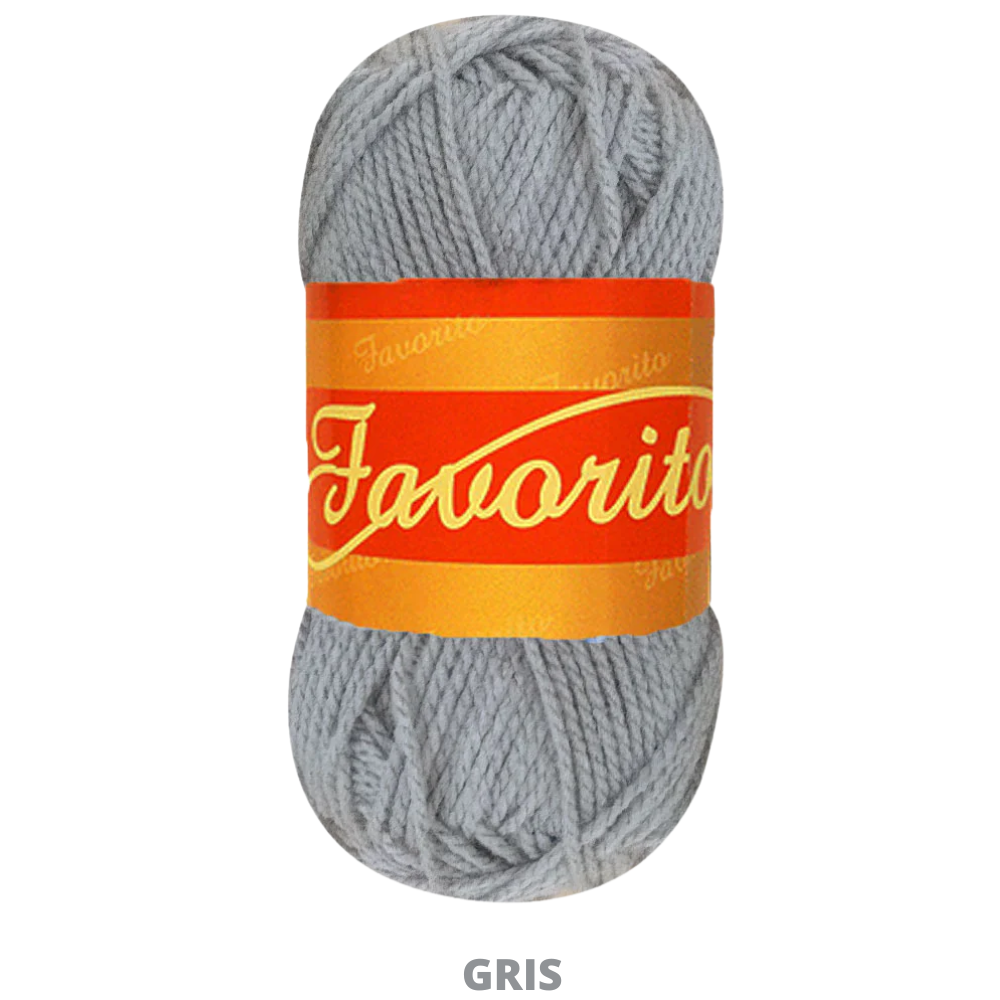 Estambre Favorito 50 Gr C-3093 Gris