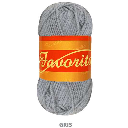 Estambre Favorito 50 Gr C-3093 Gris