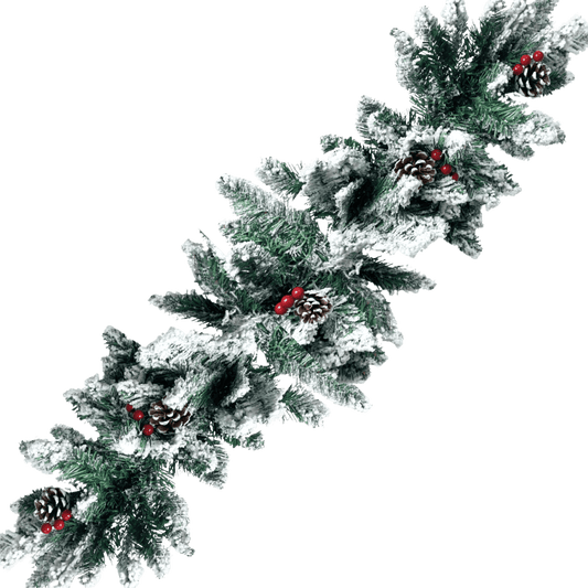 (GYG0073BL) Guirnalda nevada con berries y piñas 2.70m