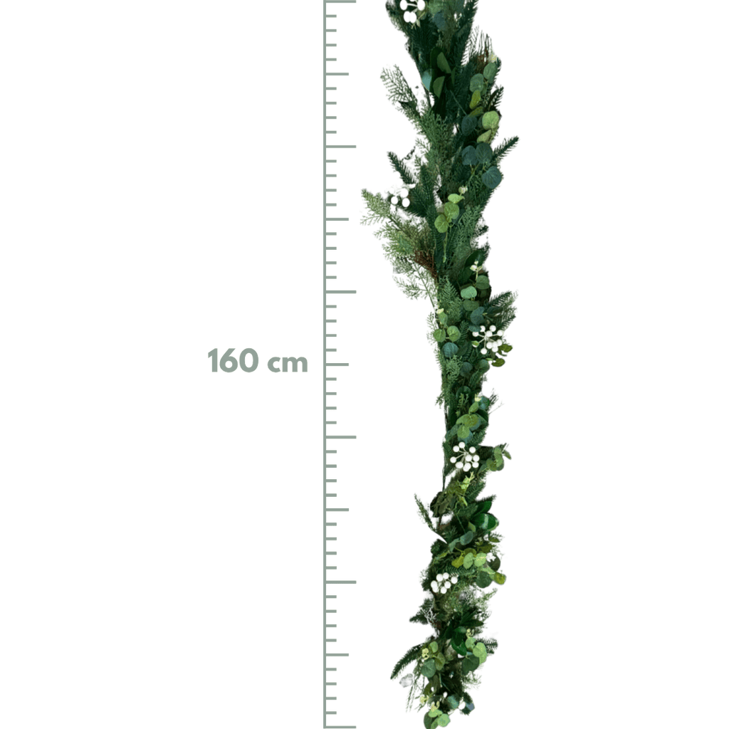 (GYG0275VD) Guirnalda con berries y luz led 160 cm