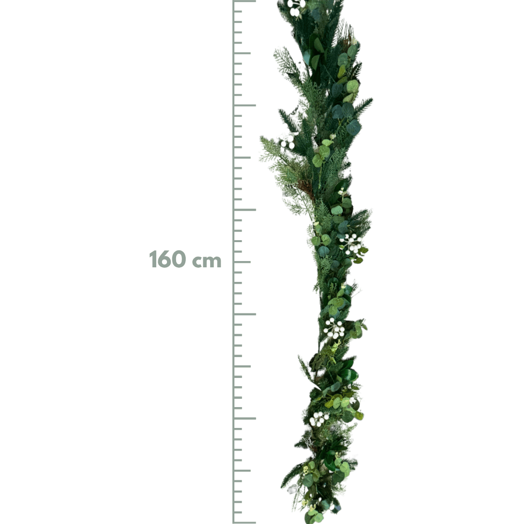 (GYG0275VD) Guirnalda con berries y luz led 160 cm