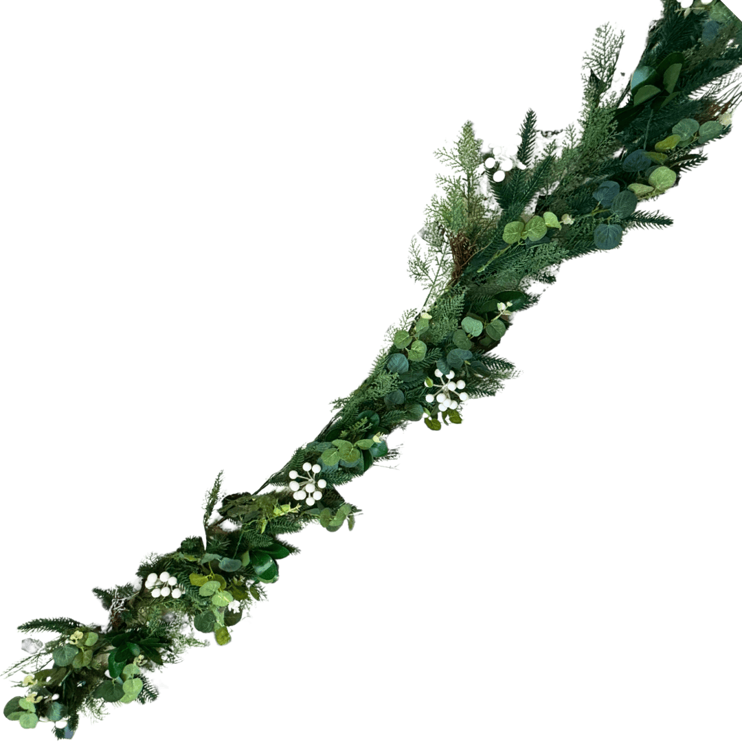 (GYG0275VD) Guirnalda con berries y luz led 160 cm