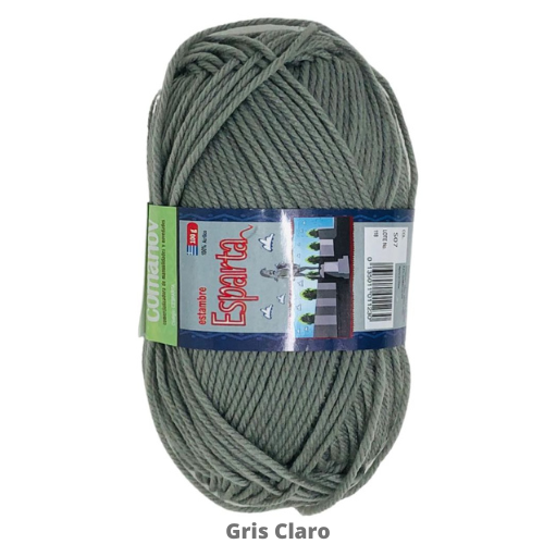 Estambre Esparta 100 Gr Gris Claro
