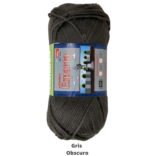 Estambre Esparta 100 Gr Gris Oscuro