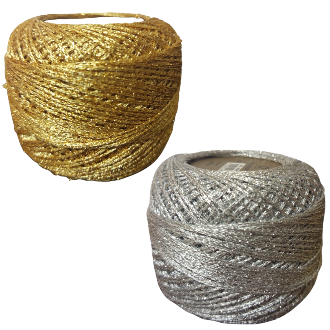 Hilo metalizado 40gr oro/plata