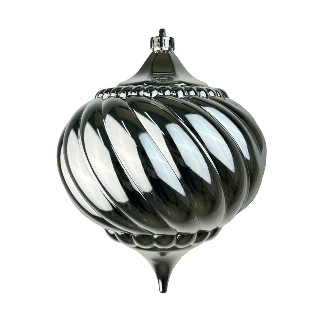 (Bhk01176S) Esfera Calabaza 20X25 Plata