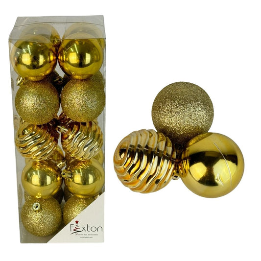 (Bhk01205G) Tarro Esfera 6Cm 20 Pz Oro