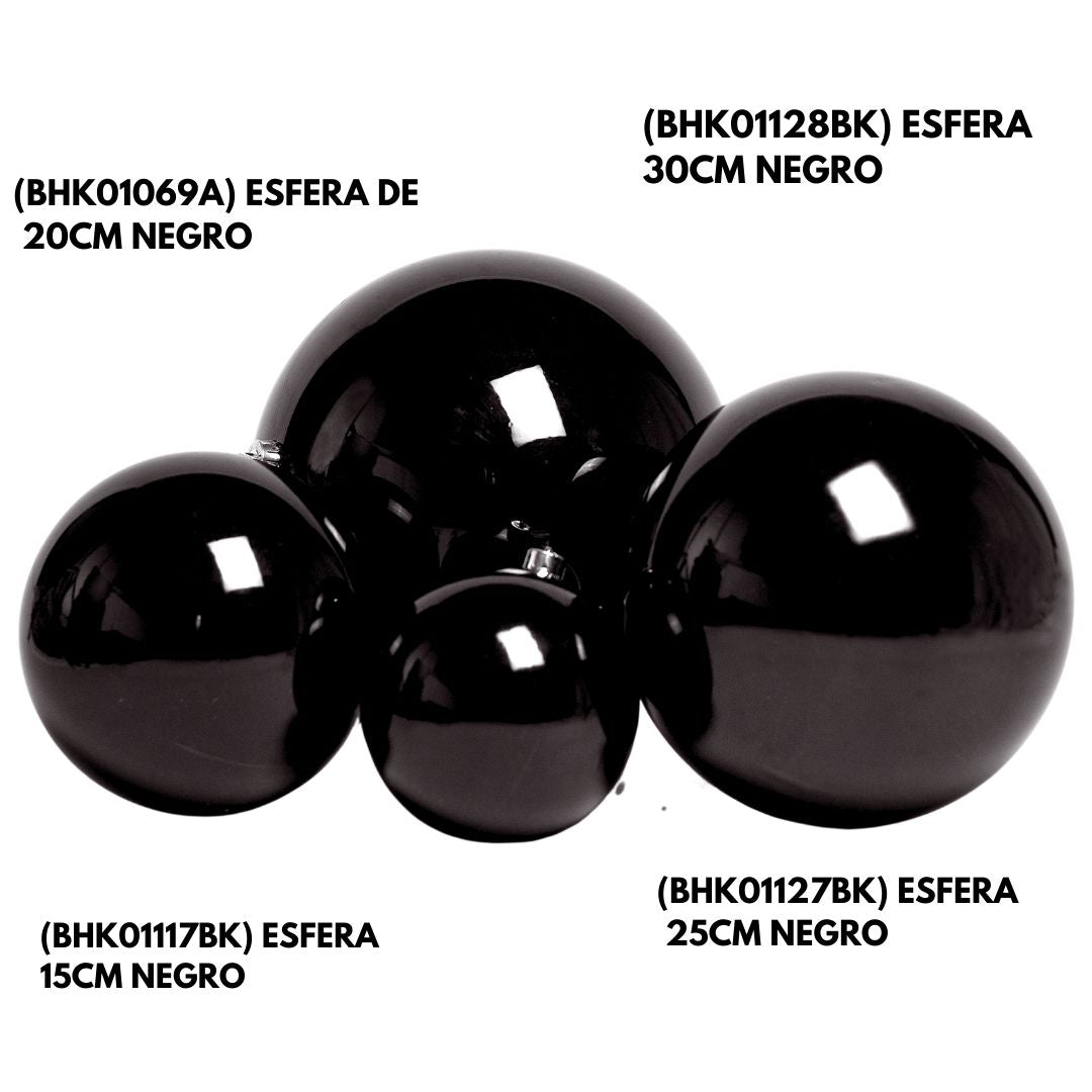 Esferas Negras, Medidas 15/20/25/30