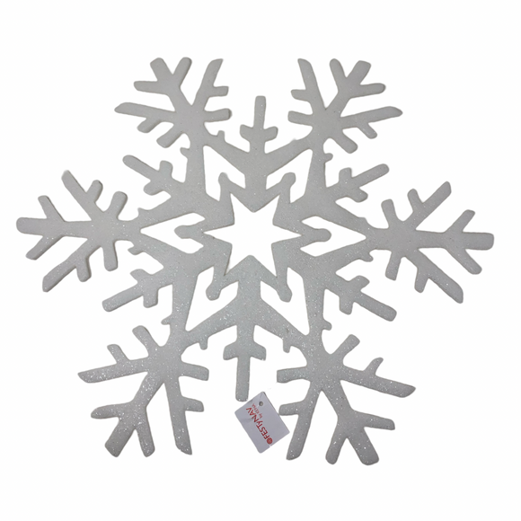 (COL1148BL) Colgante copo de nieve 46 cm blanca