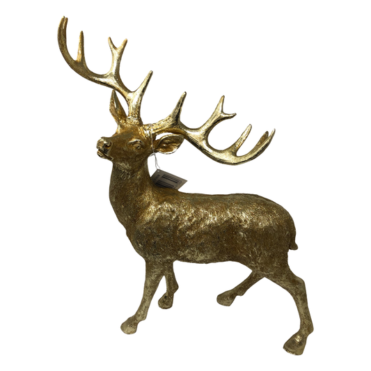 (XFI0028B) Venado decorativo oro 49 X 40 CM