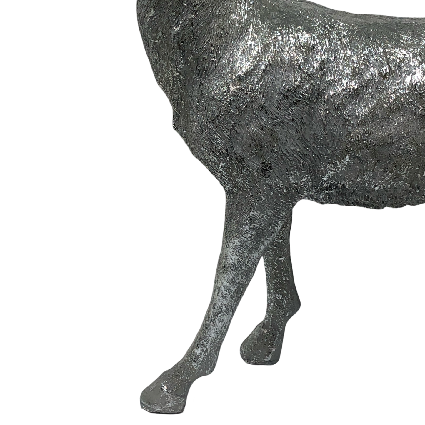 (XFI0028A) Venado decorativo plata 49 cm x 40 cm